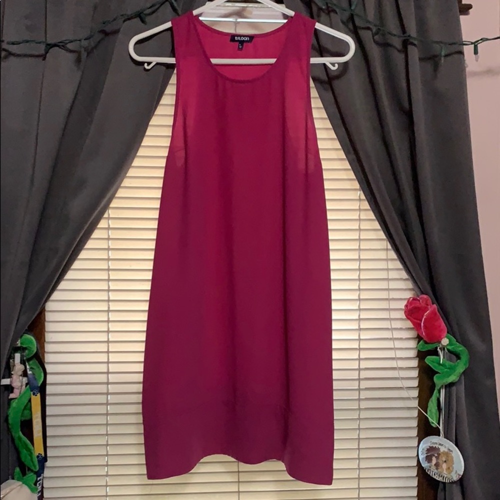 Magenta above knee length dress